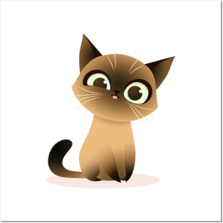 Cute cartoon cat Posters and Art